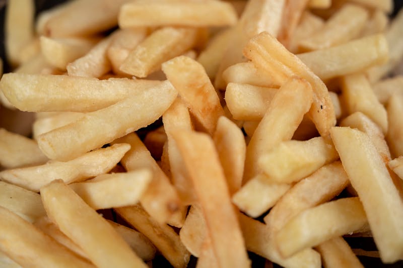Crispy fries with seasoning